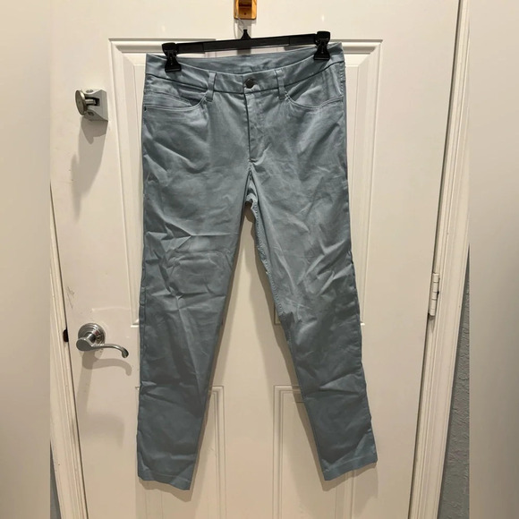Lululemon ABC Pant Slim Swift Cotton Blue Cast Light Blue - Picture 5 of 8